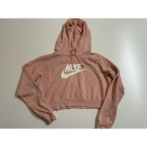 Nike Pink Cropped Hoodie